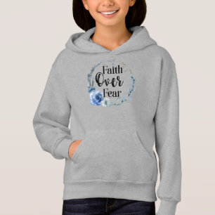 Faith Over Fear Blue Floral