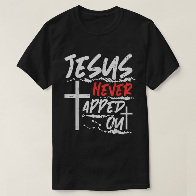 Faith Over Fear Bold Christian Cross Art T-Shirt (Design Front)