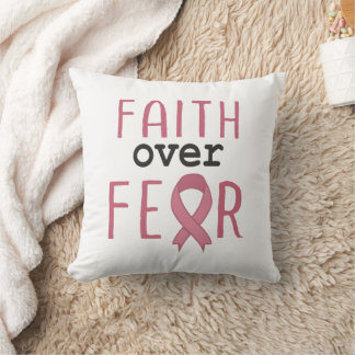 Faith Over Fear Breast Cancer Awareness Cushion
