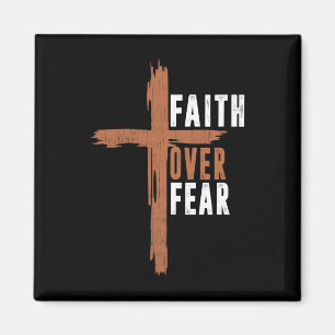 Faith Over Fear Christ Christian-shirt Cross Easte Magnet