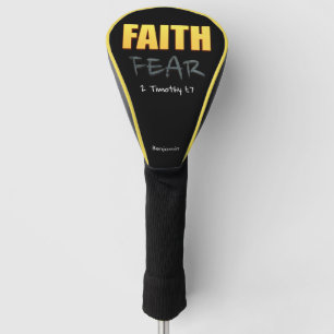 Faith over fear christian bible verse golf head cover