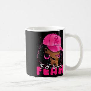 Faith Over Fear Christian Black Women Afro Breast  Coffee Mug