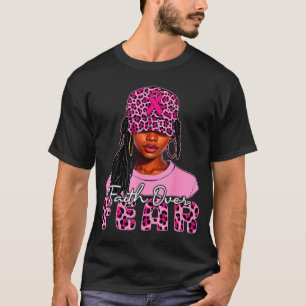 Faith Over Fear Christian Black Women Afro Breast T-Shirt