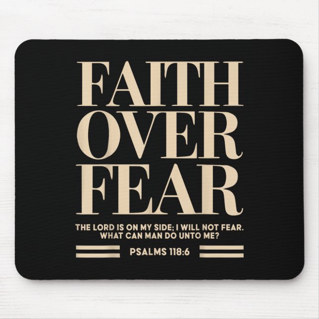 Faith Over Fear Christian Jesus Toddler God Son Si Mouse Pad (Front)