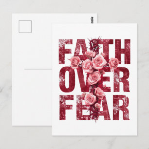 Faith over Fear Christian Postcard