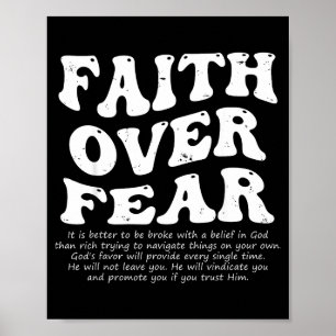 Faith Over Fear Christian Poster