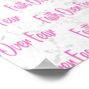 Faith Over Fear Christian Religious Inspirational Poster