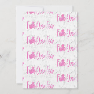 Faith Over Fear Christian Religious Inspirational Thank You Card