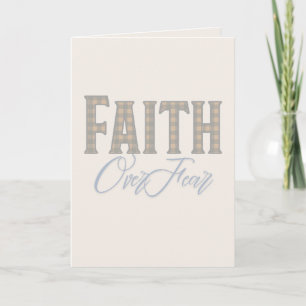 Faith Over Fear Christian Typography Design Card