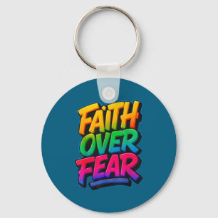Faith Over Fear Christian Women Men Insrational Gr Key Ring