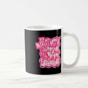 Faith Over Fear Coquette Bow Cross Christian Breas Coffee Mug