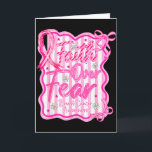 Faith Over Fear Cross Breast Cancer Awareness Chri Card<br><div class="desc">Faith Over Fear Cross Breast Cancer Awareness Christian</div>