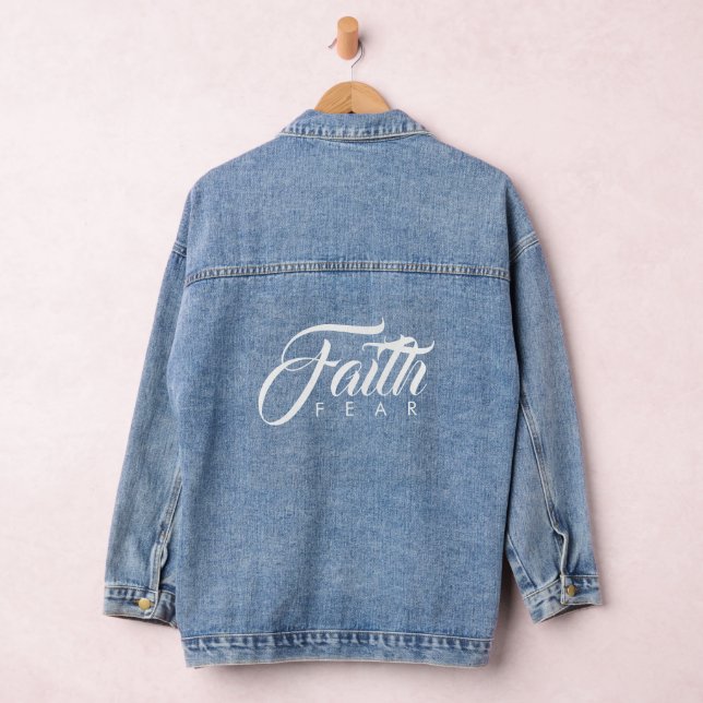 Faith Over Fear Denim Jacket (Hangar)