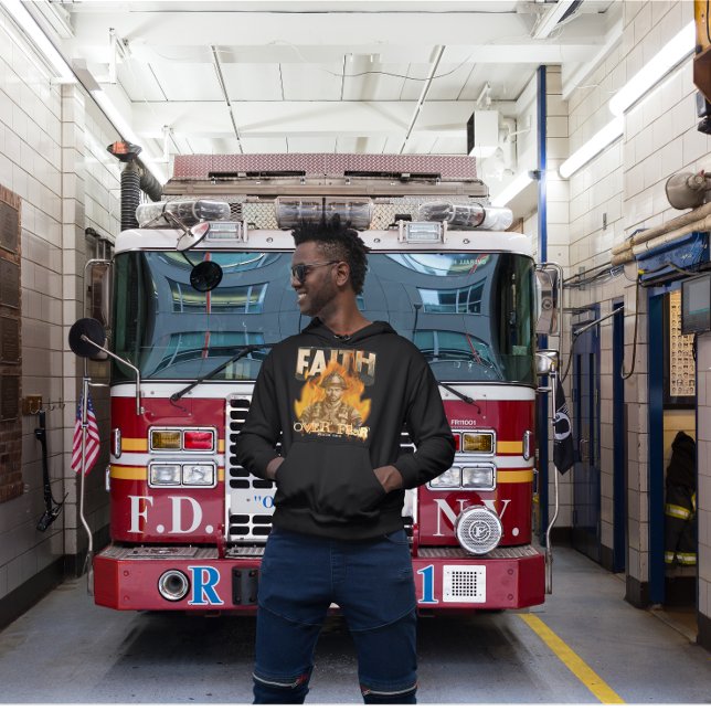 Faith Over Fear Firefighter Christian Hoodie (Creator Uploaded)