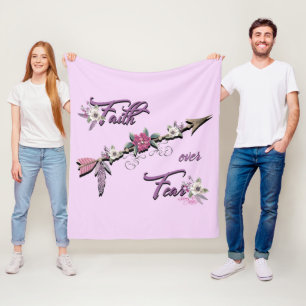 Faith Over Fear Fleece Blanket