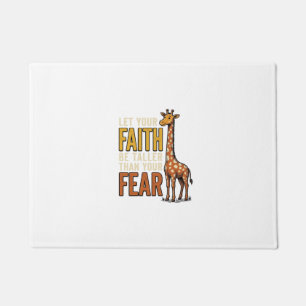 Faith Over Fear Giraffe Vintage Christian Shirt_1 Doormat