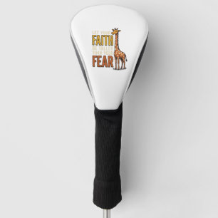 Faith Over Fear Giraffe Vintage Christian Shirt_1 Golf Head Cover
