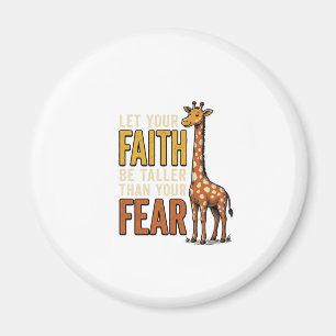 Faith Over Fear Giraffe Vintage Christian Shirt_1 Magnet