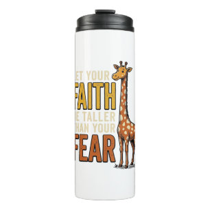 Faith Over Fear Giraffe Vintage Christian Shirt_1 Thermal Tumbler