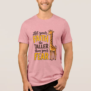 Faith Over Fear Giraffe Vintage Christian Shirt De