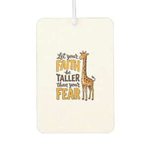 Faith Over Fear Giraffe Vintage Christian Shirt De Car Air Freshener