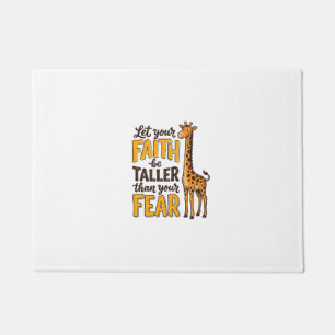 Faith Over Fear Giraffe Vintage Christian Shirt De Doormat