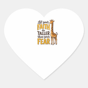 Faith Over Fear Giraffe Vintage Christian Shirt De Heart Sticker