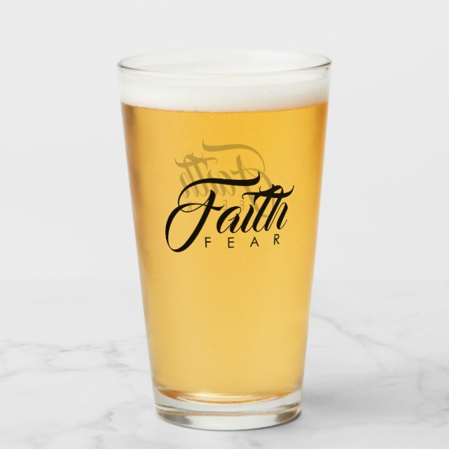 Faith Over Fear Glass (Front Filled)