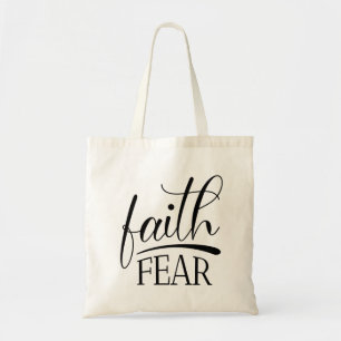 Faith Over Fear Gospel Graphics Famous Christian Tote Bag