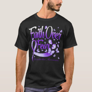 Faith Over Fear Headaches Awareness Butterfly T-Shirt
