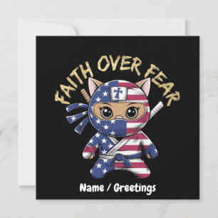 Faith Over Fear Inspirational Christian Customised Invitation