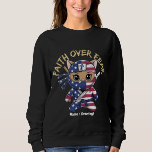 Faith Over Fear Inspirational Christian Customised Sweatshirt