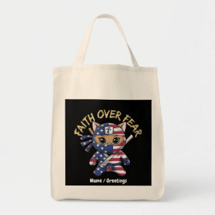 Faith Over Fear Inspirational Christian Customised Tote Bag