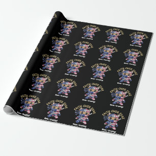 Faith Over Fear Inspirational Christian Customised Wrapping Paper