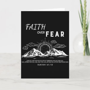 Faith Over Fear - Isaiah 41_10 Bible Verse Card