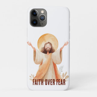 Faith Over Fear Jesus Christian T-Shirt iPhone 11 Pro Case