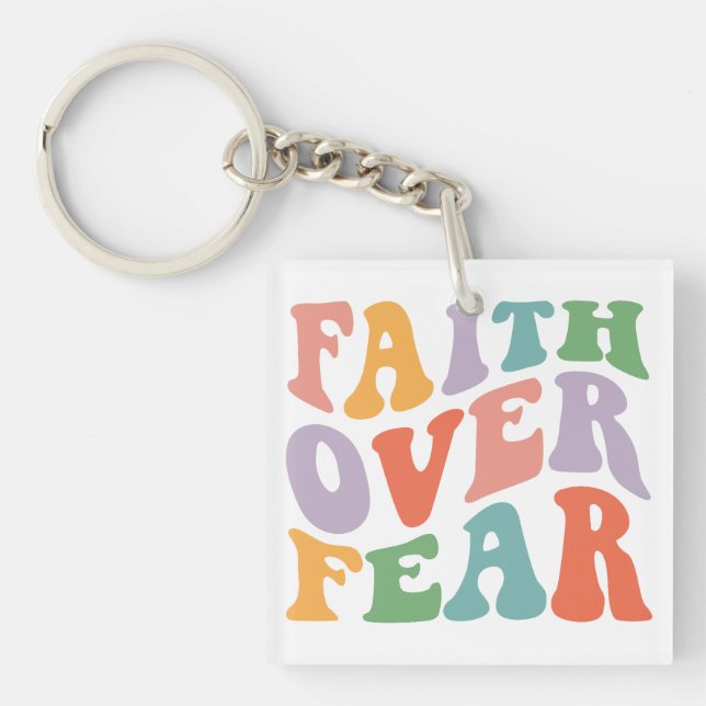 Faith Over Fear Key Ring (Front)