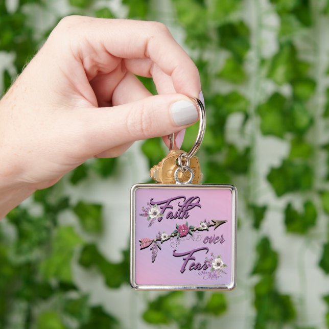 Faith Over Fear Keychain (Hand)