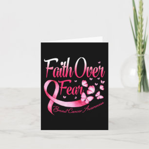 Faith Over Fear Love Breast Cancer Awareness Butte Card