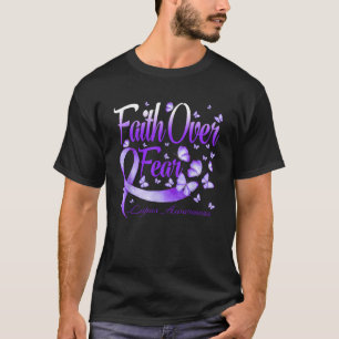 Faith Over Fear Lupus Awareness Butterfly T Shirt