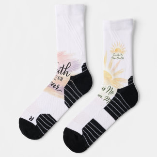 Faith Over Fear – Modern Christian Inspirational D Socks