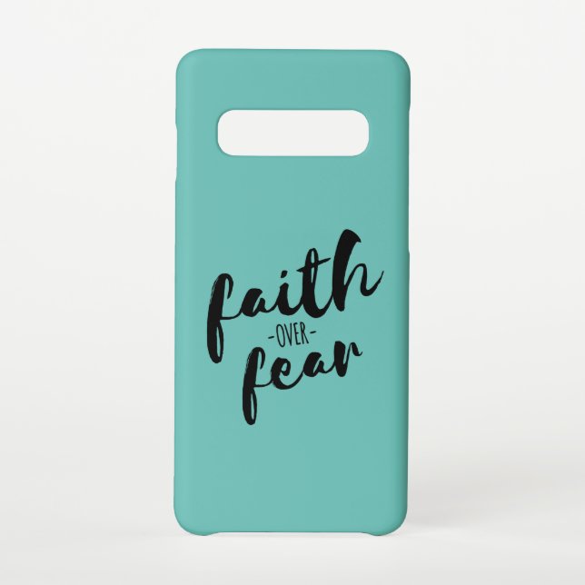 Faith Over Fear Modern Christian Samsung Galaxy Case (Back)