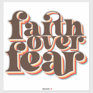 Faith Over Fear Modern Retro Christian Inspiration