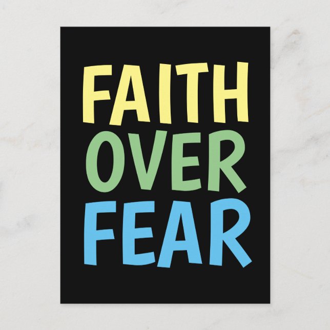 FAITH OVER FEAR MOTIVATIONAL  POSTCARDS (Front)