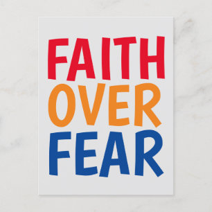 FAITH OVER FEAR MOTIVATIONAL  POSTCARDS