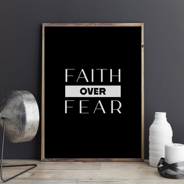 Faith Over Fear Motivational Quote Printable Wall  Photo Print (Creator Uploaded)