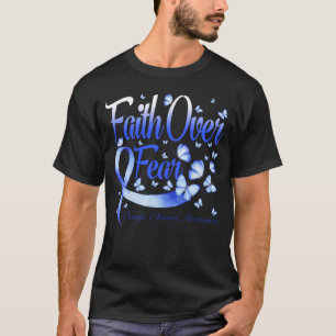 Faith Over Fear Pompe Disease Awareness Butterfly T-Shirt