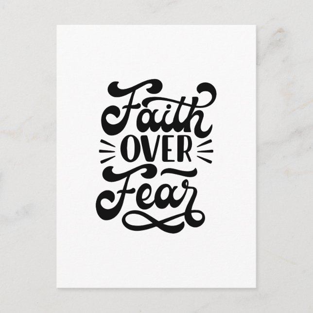 Faith Over Fear Postcard (Front)