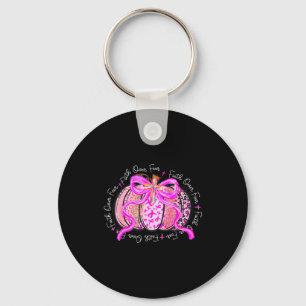 Faith Over Fear Preppy Pumpkin Christian Breast Ca Key Ring
