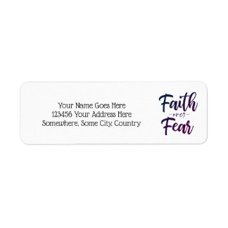 Faith Over Fear Return Address Label